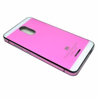 Gambar Aluminium Tempered Glass Hard Case Xiaomi Redmi Note 3   Note 3 Pro(KENZO)   Pink White