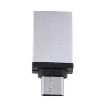 Gambar Aluminum Alloy USB3.1 Type C to USB3.0 OTG Converter Adapter(Silver)   intl