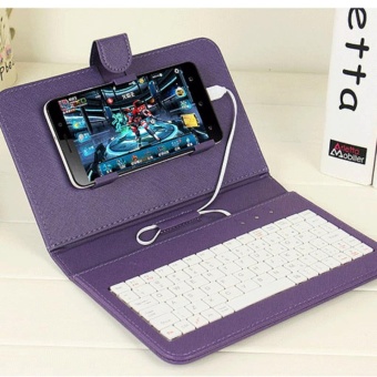 Gambar Android Mobile Phone Keyboard Flip Top Protective Cover(Purple)  intl