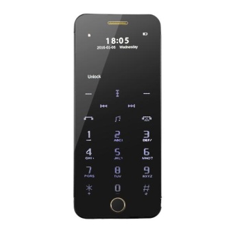 Gambar Anica A9+ Ultra thin Dual SIM Bluetooth MP3 Remote Control Mini Card Phone Black   intl