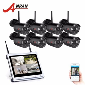 ANRAN 8CH WIFI Video Surveillance Kit 12 LCD layar amp P2P