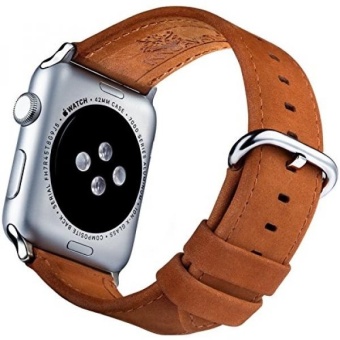 Gambar Apple Watch Band 42mm and Screen Protector   Brown Genuine LeatheriWatch Bands, Replacement Straps for Men and Women for Series 2,Series 1, Sport Edition or Nike Apple Wristwatch from Innoavations  intl