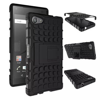 Gambar Armor Rugged Hybrid Stand Cover Case For Sony Xperia Z5 Compact Black   intl