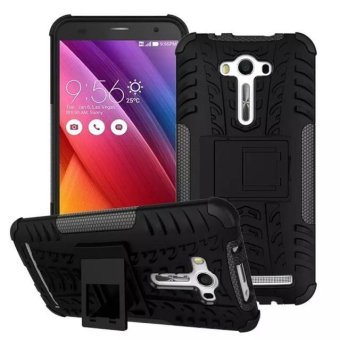 Gambar Armor Stand case Shockproof Back Cover For Asus Zenfone 2 LaserZE550K 5.5 Black   intl