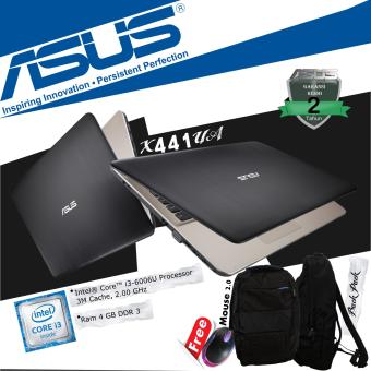 Asus X441UA Black - Core i3-6006U - RAM 4GB - 500GB - 14" - DOS, Garansi Resmi Free mouse 2.0  