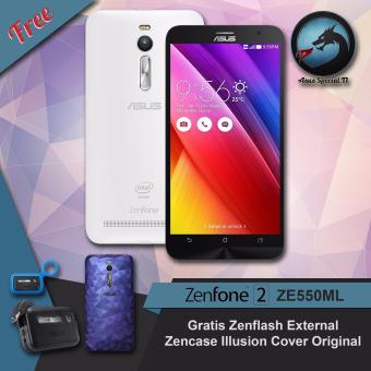 Asus Zenfone 2 ZE550ML 5.5" 4G LTE 13MP + Free Zencase Illusion Cover + Zenflash Original Resmi  