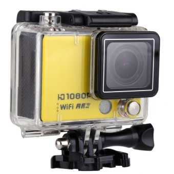 AT300 12 Mega Pixels H.264 2.0 Inch 160 degree Wide Angle Lens Outdoor Waterproof Sports Camera (Yellow)  