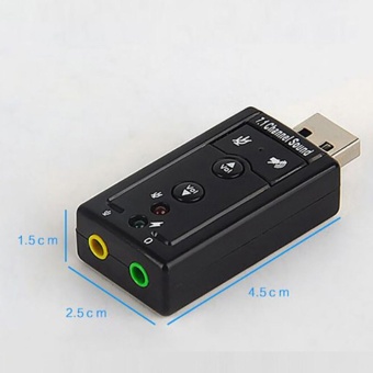 Gambar Audio Usb 7.1 Canali Esterna 3D Sound Adattatore Pc Notebook CardAdapter   intl