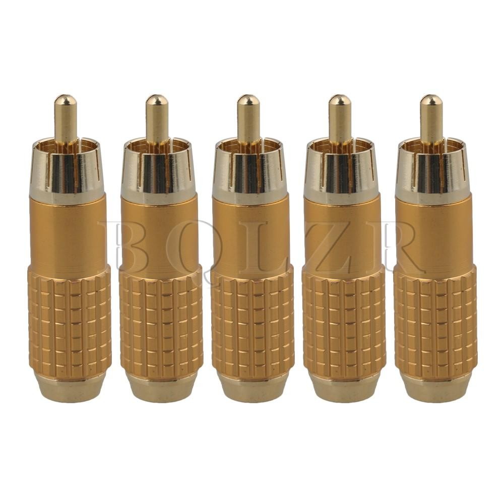 AV Terminal RCA Plug Konektor Adaptor untuk Audio Line Set 5 Kuning-Intl