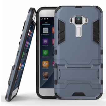 Gambar Back Case Asus Zenfone 3 ZE520KL (5.2inc) Iron Man Slim Armor WithKick Stand   Biru Navi