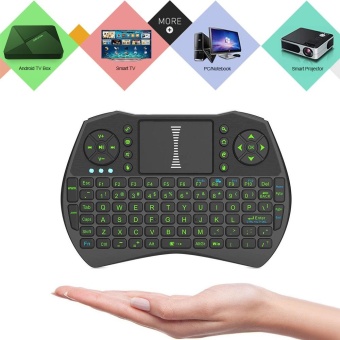 Gambar Backlit 2.4GHz Wireless Keyboard Air Mouse Touchpad Handheld Remote Control Backlight for Android TV BOX Smart TV PC Notebook   intl