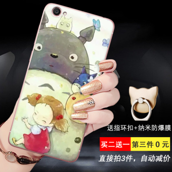 Gambar Belang a57 a57t kartun silikon pria dan wanita telepon soft shell shell telepon