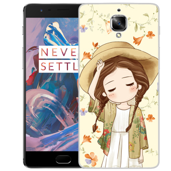 Gambar Belang oneplus3 silikon kartun soft shell dicat relief shell telepon