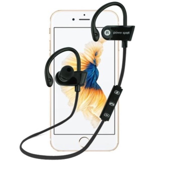 Gambar Bluetooth Ear Hook Wireless Sports Stereo Waterproof HeadsetEarphone BK   intl