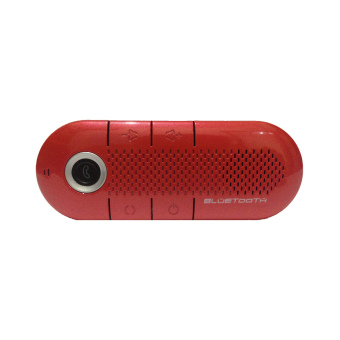 Gambar Bluetooth Speakerphone   Merah   Car Kit Portable   Handsfree Dual Phone NT1900