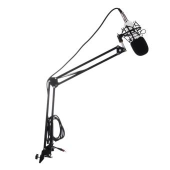 Gambar BM 700 Studio Broadcasting Recording Condenser Microphone Set(White)   intl