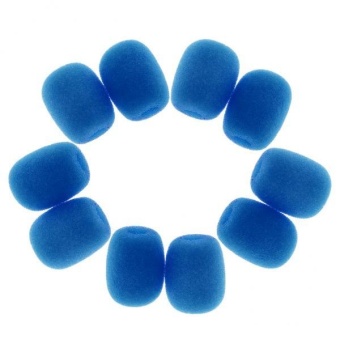 Gambar BolehDeals Mini Microphone Sponge Windscreen Pack of 10 Blue   intl