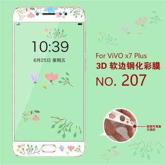 Gambar Bulan x7plus vivox7plus layar penuh penutup kartun ponsel warna pelindung layar pelindung pelindung layar