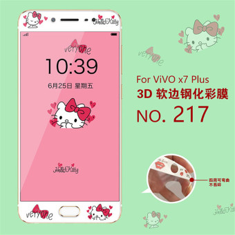 Gambar Bulan x7plus vivox7plus layar penuh penutup kartun ponsel warna pelindung layar pelindung pelindung layar