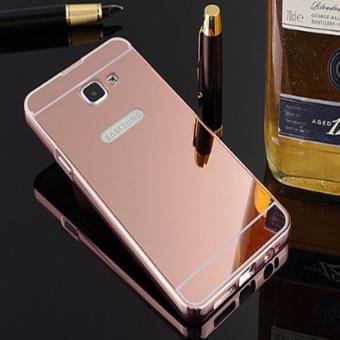 Gambar Bumper Sleding Mirror For Samsung Galaxy A7 2017 A720 Bumper BesiKaca Metal Back Case   Bumper Cermin   Casing Hp   Casing Handphone  Rose Gold