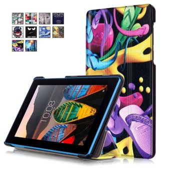 Gambar BYT Colorful Printing Tablet Leather 3 Folio Flip Cover Case forLenovo Tab3 7 Tab3 730F   intl