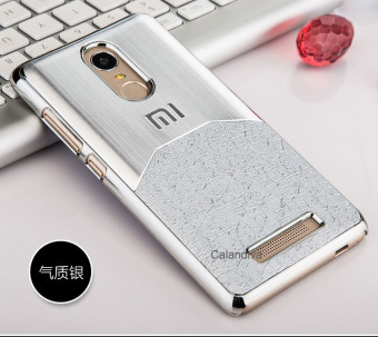 Gambar Calandiva Chrome Hardcase Metal Leather for Xiaomi Redmi Note 3   Pro   Prime versi Kenzo ( Silver )