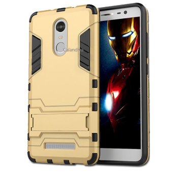 Gambar Calandiva Rugged Kickstand Slim Armor Hardcase for Xiaomi Redmi Note 3   Pro   Prime versi Kenzo   Gold