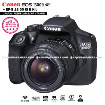 Canon EOS 1300D (Wi-Fi) EF-S 18-55mm IS II - Resmi Datascrip  