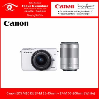 Canon EOS M10 Kit EF-M15-45mm + EF-M55-200mm [White]  