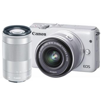 CANON EOS M10 Kit III (EF-M15-45mm & EF-M55-200mm) White  