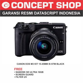 Canon EOS M3 Kit 15-45mm IS STM BLACK RESMI  