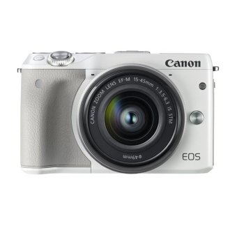 Canon EOS M3 Kit EF-M15-45 IS STM - 24.2 MP - Putih  