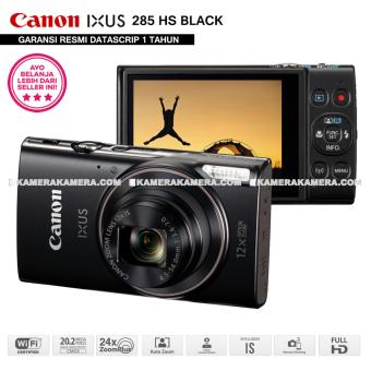 Canon IXUS 285 HS Black WiFi 20.2MP Full HD - Pocket Camera Resmi Datascrip  
