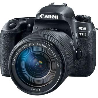 Canon Kamera DSLR EOS 77D Kit 18-135mm IS USM + Free LCD Screen Guard  