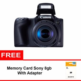 Canon PowerShot SX430 IS - 20.5MP - Hitam Free Memory Sony 8gb  