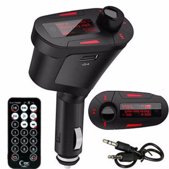 Gambar Car Kit MP3 Player Wireless FM Transmitter Modulator with USB SD Card Reader MMC Slot and Remote Control(Red Light)   intl