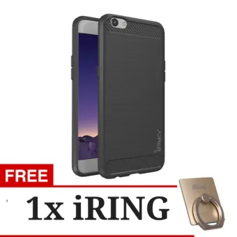 Gambar Carbon ipaky Terbaru Back Case for OPPO F1 s   A59   Free Iring  Black