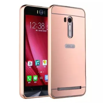 Gambar Case Aluminium Bumper Mirror For Asus Zenfone Go 4.5 Inch ZB452KG  Rose Gold