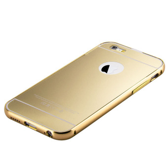 Gambar Case Aluminium Bumper Mirror for Iphone 6   Gold