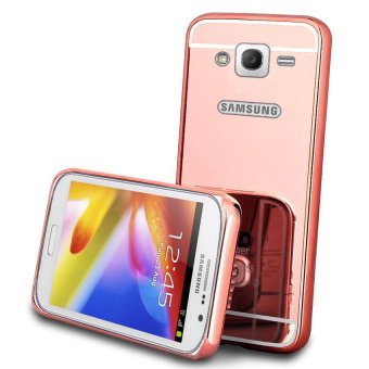 Gambar Case Aluminium Bumper Mirror for Samsung Galaxy J7 2016   Rose Gold