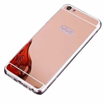 Case Aluminium Bumper Mirror For Vivo V5 / Y67 - Rose Gold  
