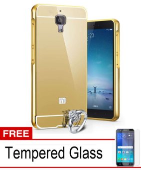 Harga Case Aluminium Bumper Mirror for Xiaomi Mi4 Mi 4 Gold +
FreeTemperd Glass Online Terbaik