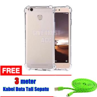 Gambar Case Anti Crack for Xiaomi Redmi 4X + Free Kabel Data Tali Sepatu 3m Multicolor.