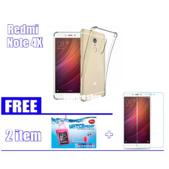 Gambar Case Anti Crack for Xiaomi Redmi Note 4X TPU Softcase (Clear) +FREE Waterproof + Tempered Glass