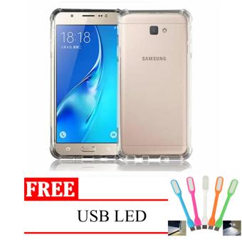 Gambar Case Anti Shock   Anti Crack Elegant Softcase for Samsung Galaxy J7Prime   Clear + Free USB LED