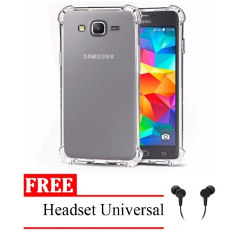 Gambar Case Anti Shock   Anti Crack Elegant Softcase for Samsung GalaxyGrand Prime   G530   Clear + Free Headset Universal