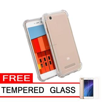 Gambar Case Anti Shock   Anti Crack Elegant Softcase for Xiaomi Redmi 4a  Clear FREE Temperd Glass