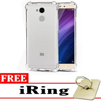 Gambar Case Anti Shock   Anti Crack Elegant Softcase for Xiaomi Redmi 4Pro   White Clear + Free iRing