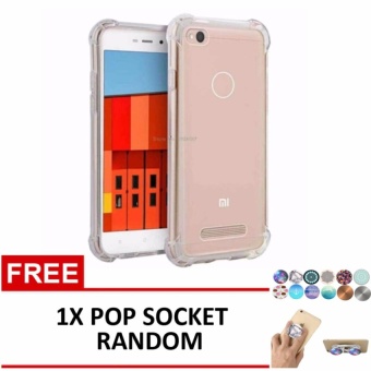 Gambar Case Anti Shock   Anti Crack Elegant Softcase for Xiaomi Redmi 4X  Clear + Free 1x Pop Socket Random