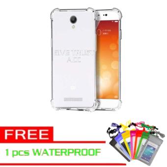 Gambar Case Anti Shock   Anti Crack Elegant Softcase for Xiaomi Redmi Note 2   Clear + Free WATERPROOF.